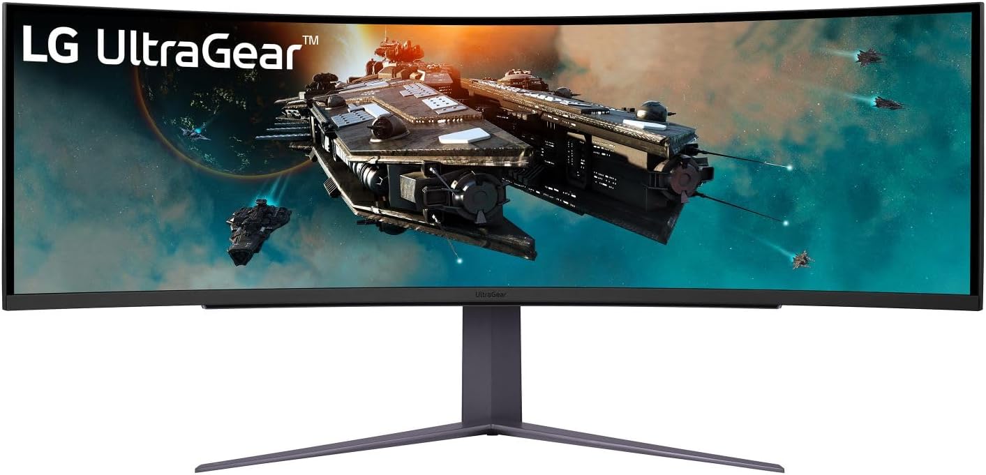 LG 49" UltraGear DQHD (5120x1440) Curved Trading Monitor